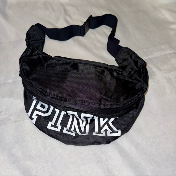PINK Victoria’s Secret Black White Convertible Backpack Fanny Waist Pack - Picture 4 of 11